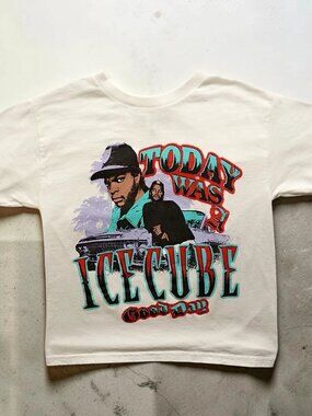 Ice Cube Today Was A Good Day Graphic White Shirt Boys Size YS, Y2K Streetwear